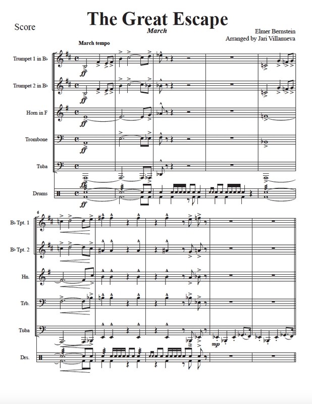 The Great Escape for Brass Quintet