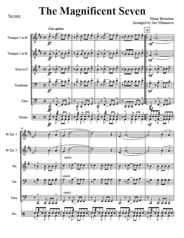 The Magnificent Seven for Brass Quintet