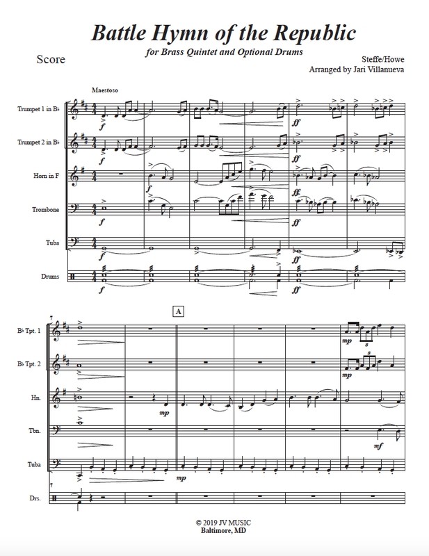 Battle Hymn of the Republic for Brass Quintet