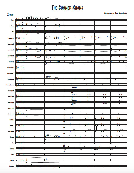 The Sumer Knows For Concert Band