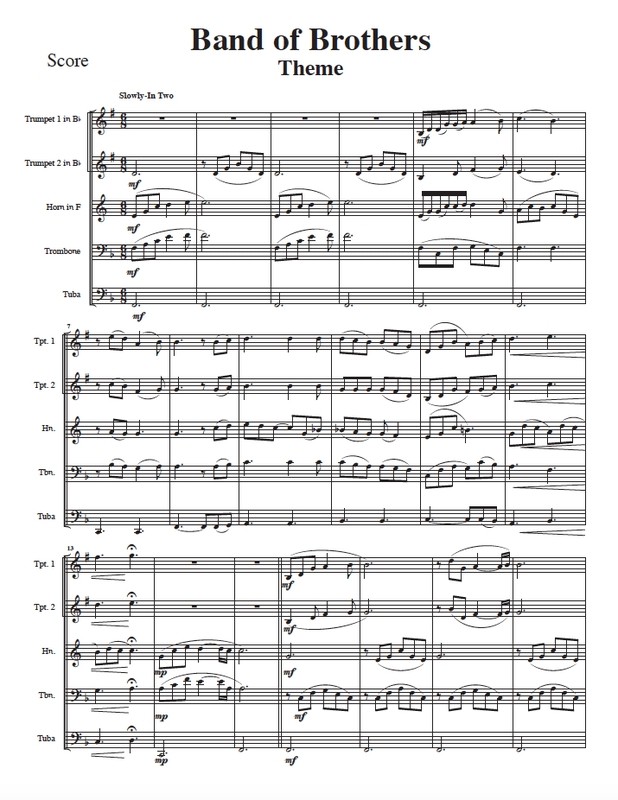 Band of Brothers Theme for Brass Quintet
