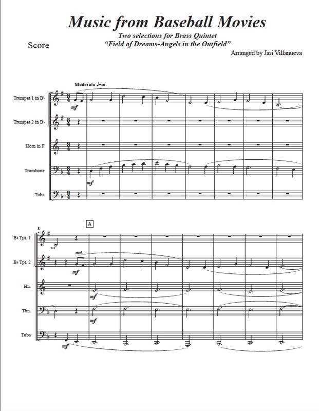 Baseball Movie Music for Brass Quintet