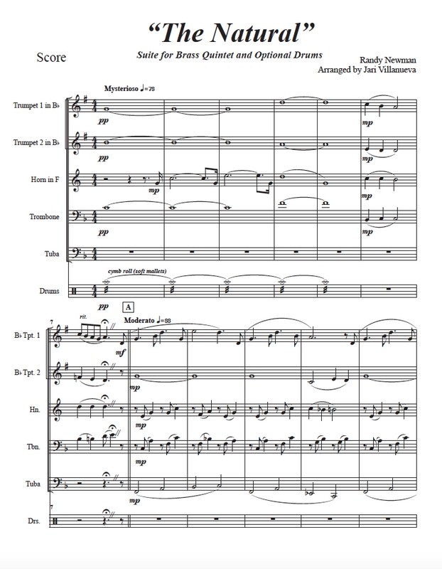 The Natural Suite for Brass Quintet and optional drums