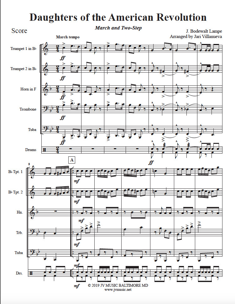 Daughters of The American Revolution for Brass Quintet