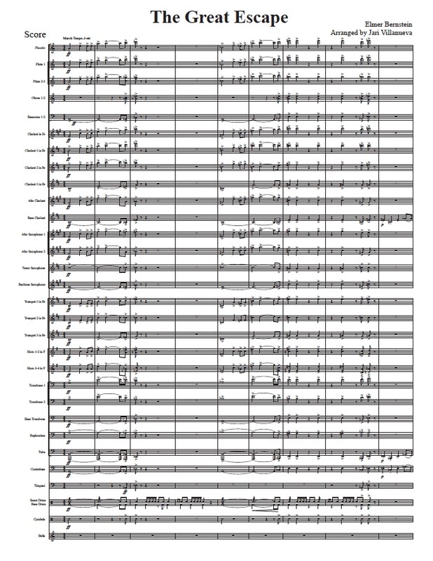 The Great Escape for Concert Band