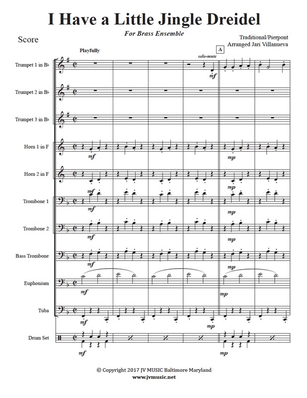 I Have a Little Jingle Dreidel for Brass Ensemble