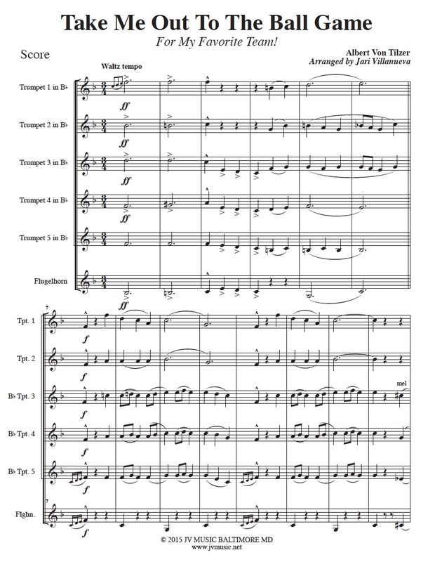 Take Me Out To The Ballgame for Trumpet Ensemble