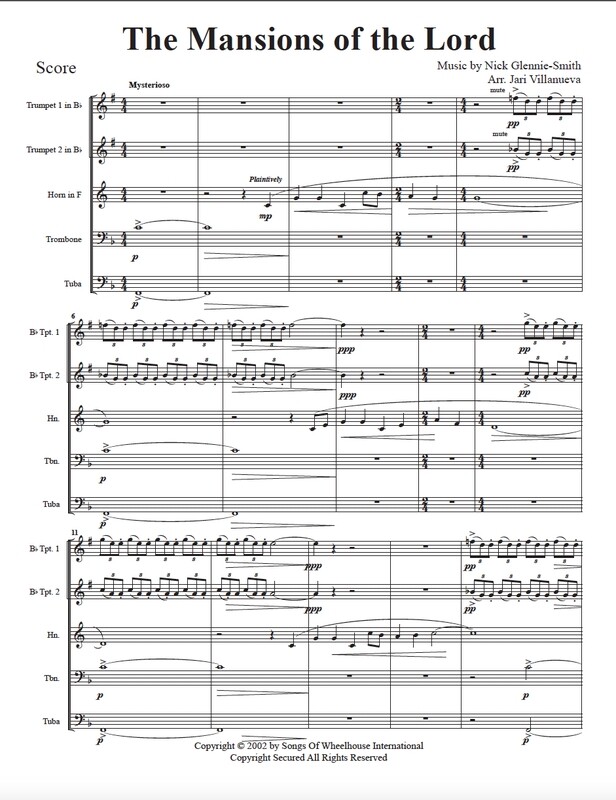 The Mansions of the Lord for Brass Quintet