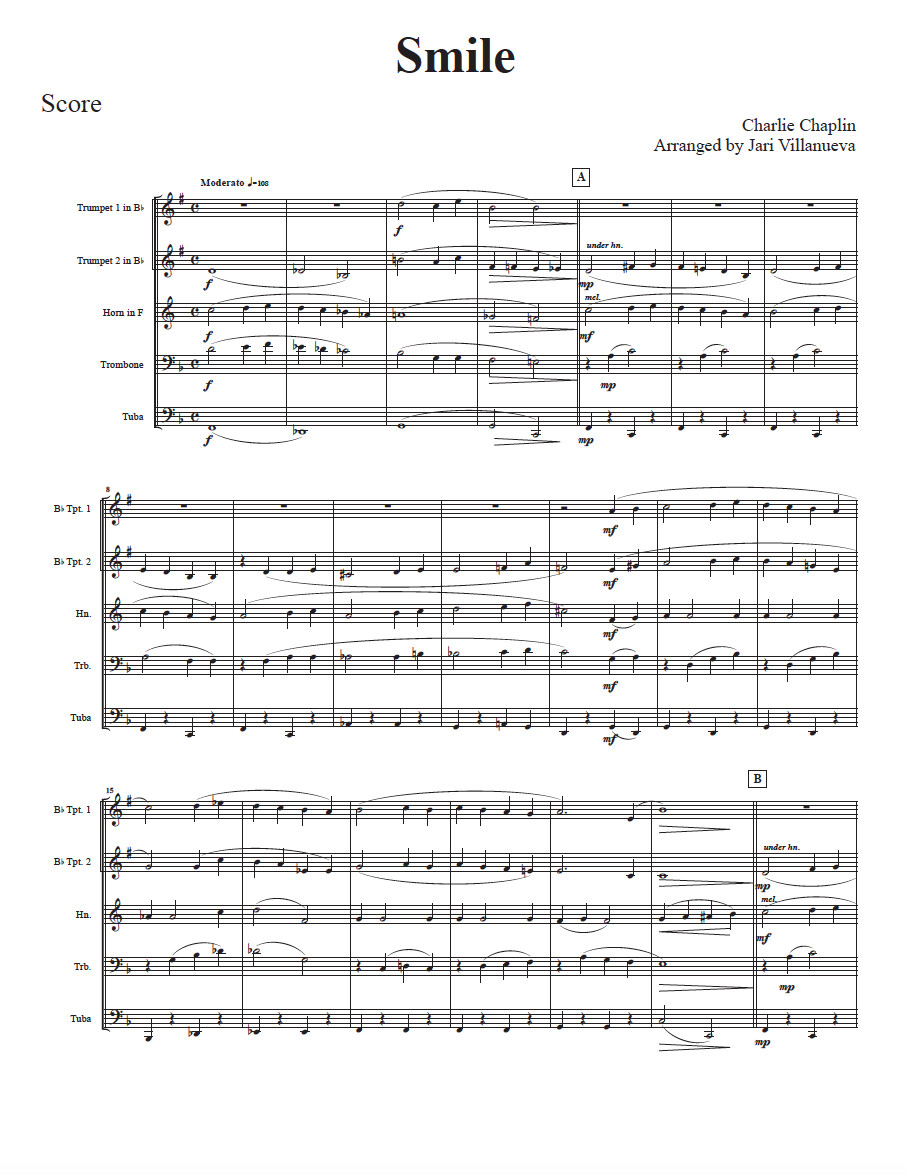 Smile for Brass Quintet