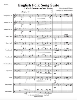 English Folk Song Suite for Brass Ensemble MOVEMENT 1