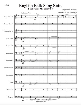English Folk Song Suite for Brass Ensemble MOVEMENT 2