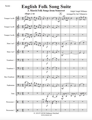 English Folk Song Suite for Brass Ensemble MOVEMENT 3