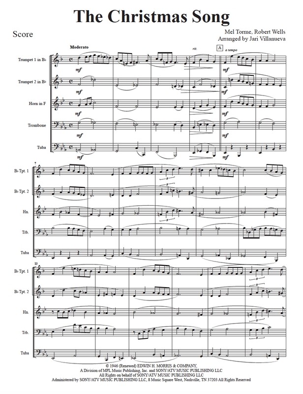The Christmas Song for Brass Quintet