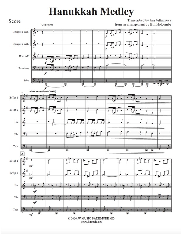 Hanukkah Medley for Brass Quintet
