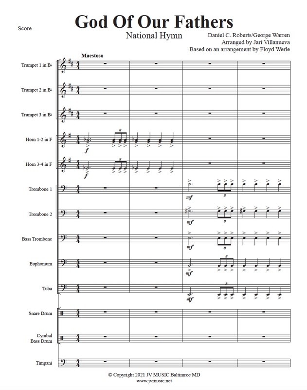 God Of Our Fathers Brass for Brass Ensemble