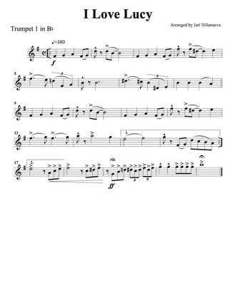 I Love Lucy Theme for Brass Quintet