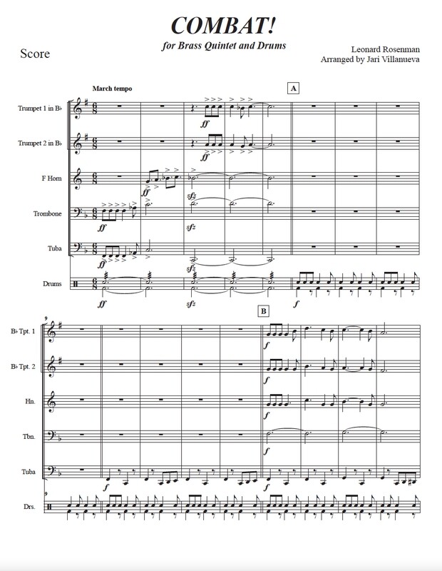 Theme From Combat! For Brass Quintet