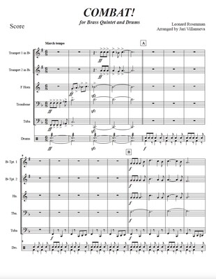 Theme From Combat! For Brass Quintet