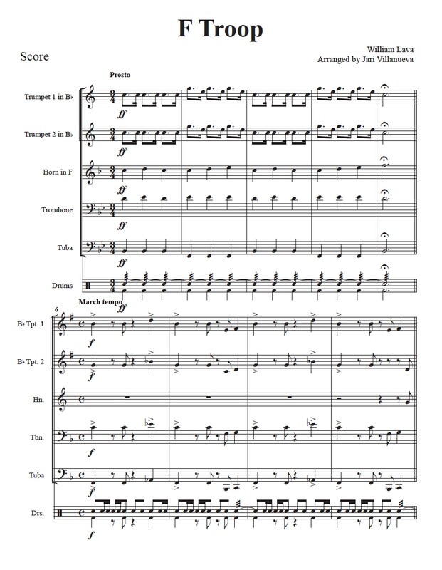 Theme from F Troop for Brass Quintet