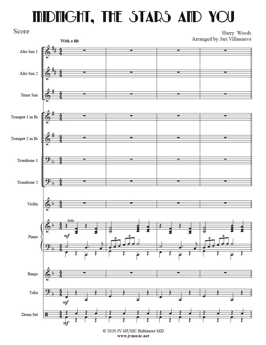 Midnight, the Stars and You for 1920s Jazz Band As heard in "The Shining"