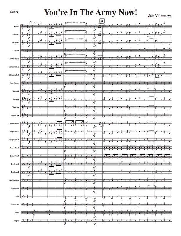 You're In The Army Now! For Concert Band