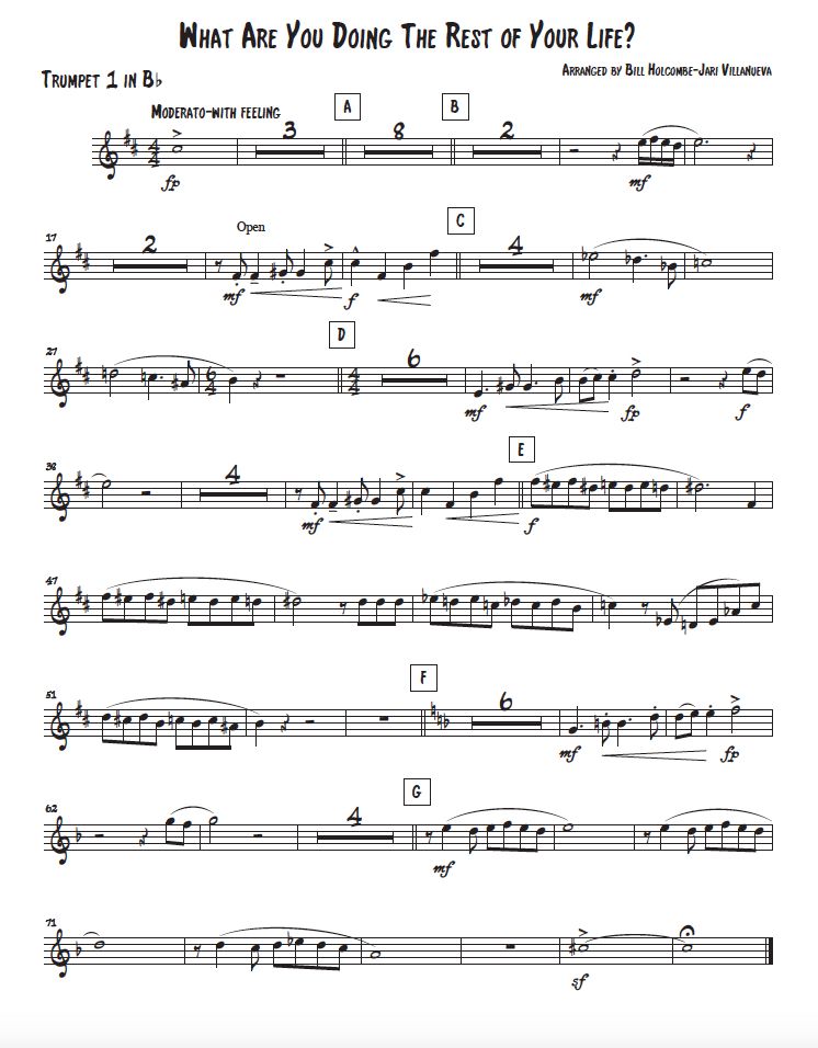 What Are You Doing The Rest of Your Life Trumpet Solo with Concert Band