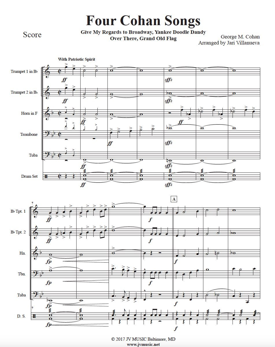 Four Cohan Songs for Brass Quintet