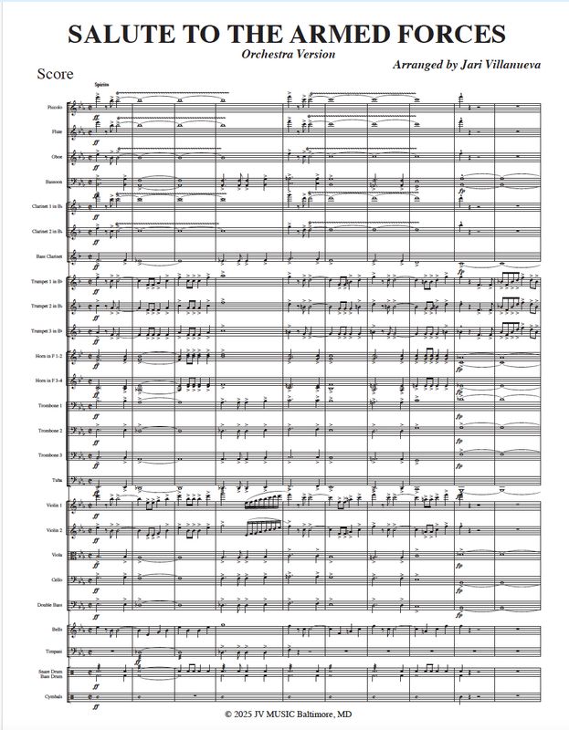 Salute to the Armed Forces for Orchestra  (Updated with Space Force)