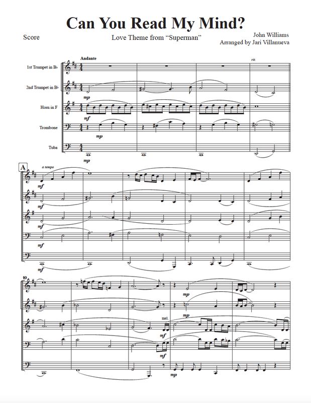 Can You Read My Mind? Love Theme From Superman-For Brass Quintet