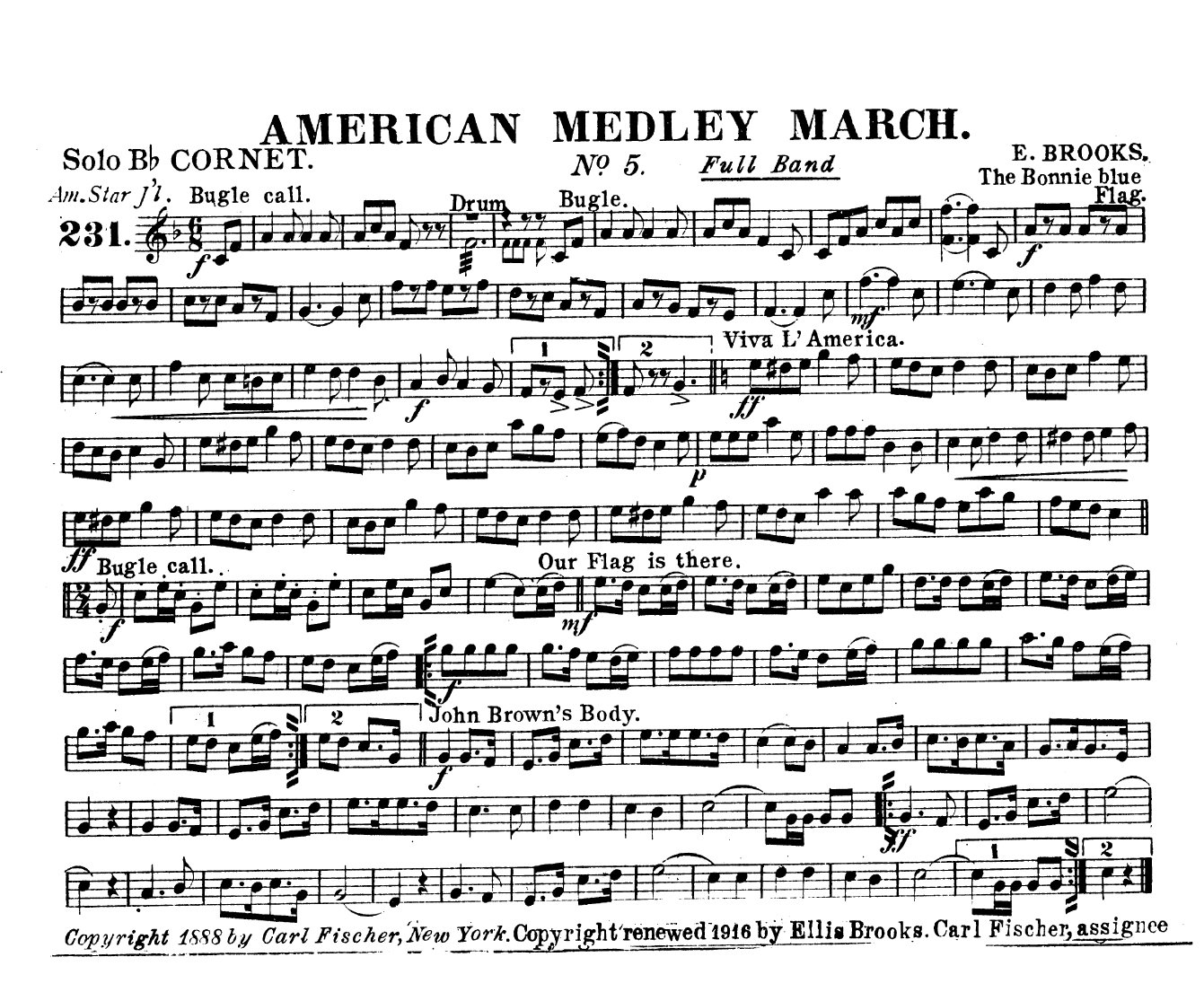 American Medley​ March #5 by E. Brooks
