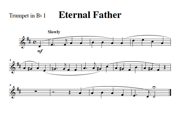 Eternal Father Strong To Save (Navy Hymn) for Brass Quintet