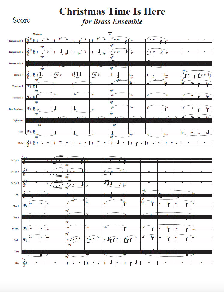 Christmas Time Is Here for Brass Ensemble