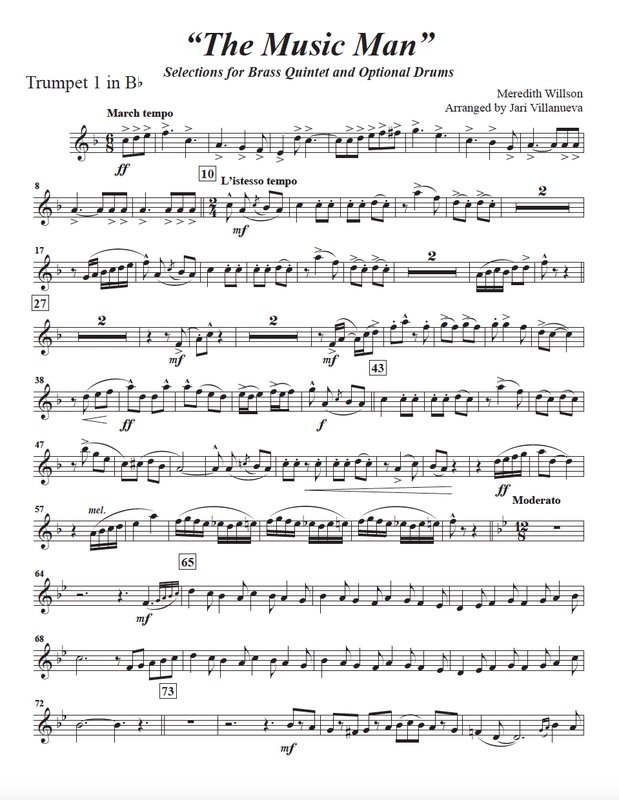 Music Man selections for Brass Quintet