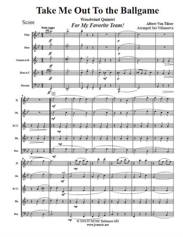 Take Me Out To the Ball Game Woodwind Quintet