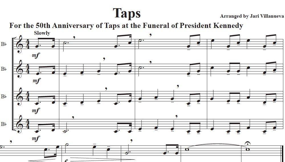Taps for Trumpet Quartet or Ensemble