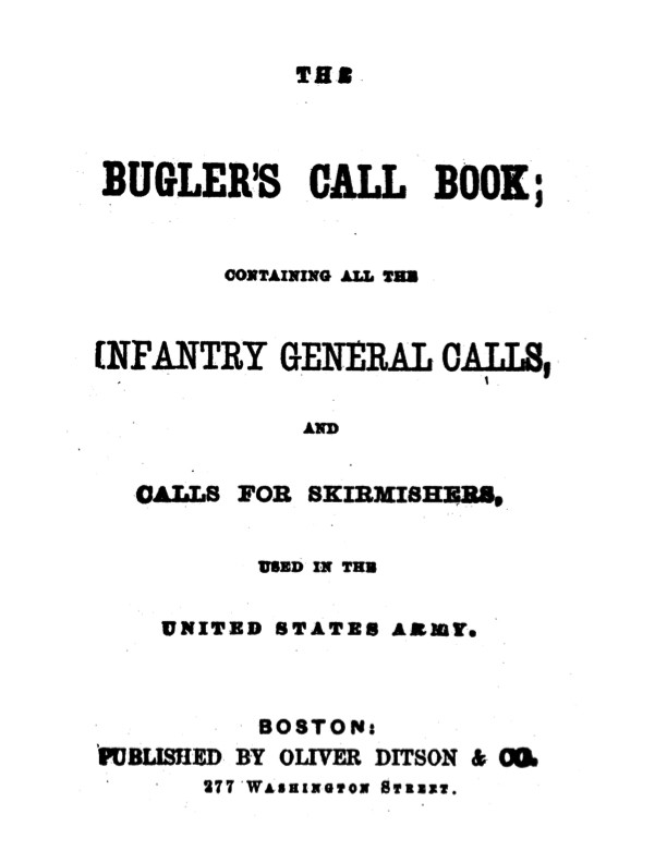 The Bugler's Call Book Ditson 1861