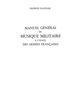 General Manual of Military Music Georges Kastner 1848