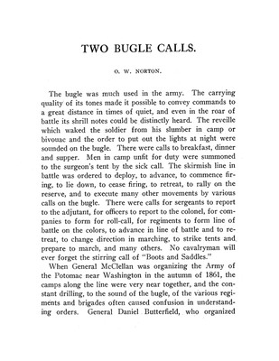 Two Bugle Calls by Oliver Willcox Norton-Download Scan