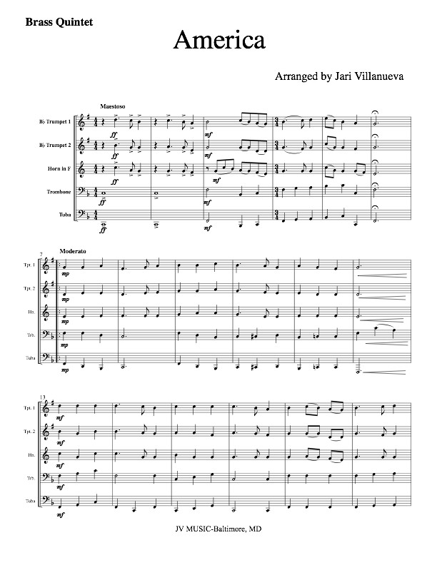 America My Country &#39;Tis of Thee