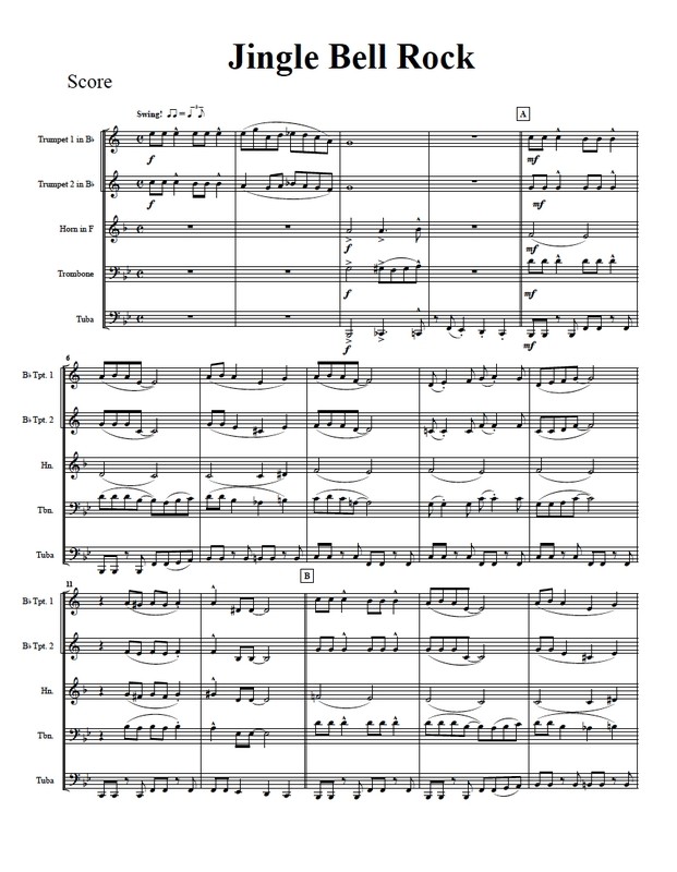 Jingle Bell Rock for Brass Quintet