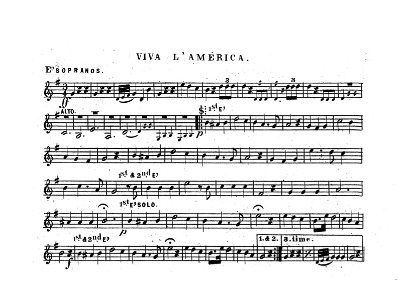 Viva L' America from Squire's Cornet Band Olio