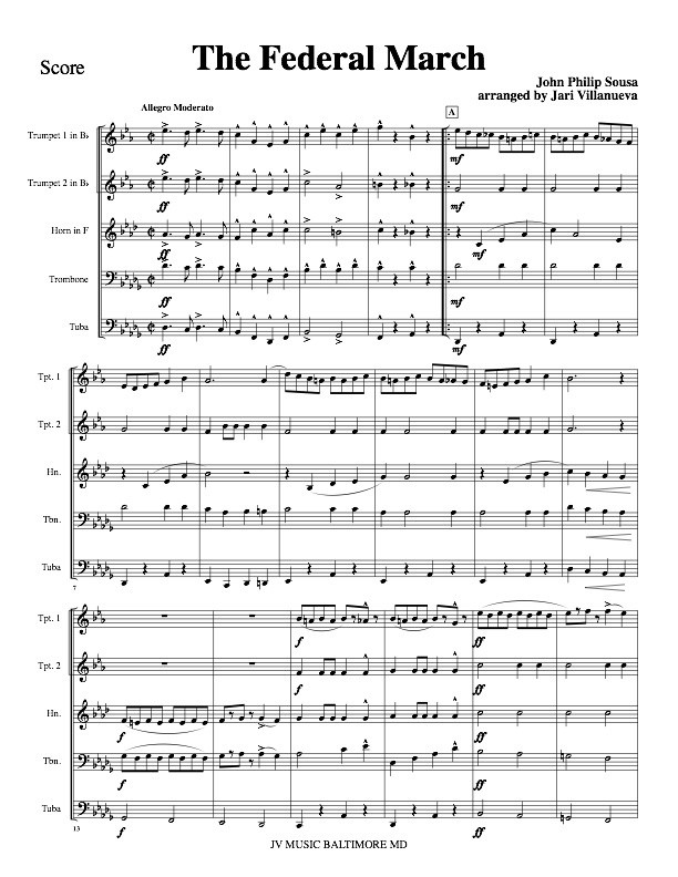The Federal March by John Philip Sousa