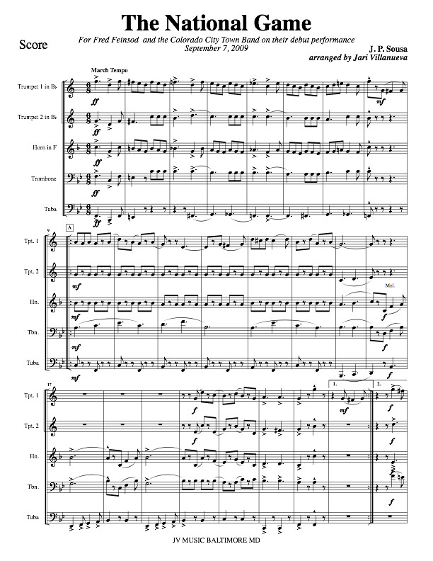 The National Game by John Philip Sousa