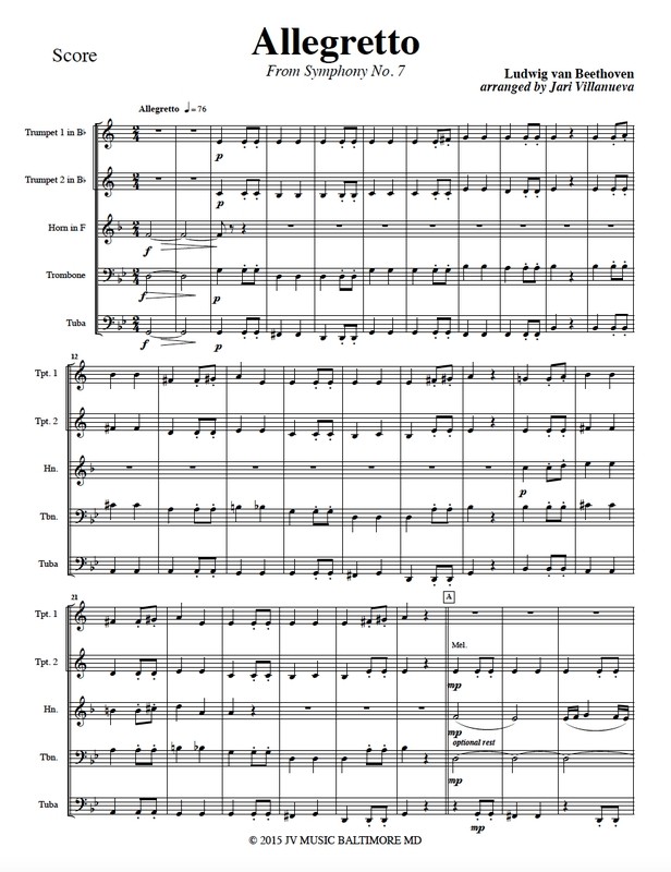 Allegretto from Symphony No 7 by Beethoven