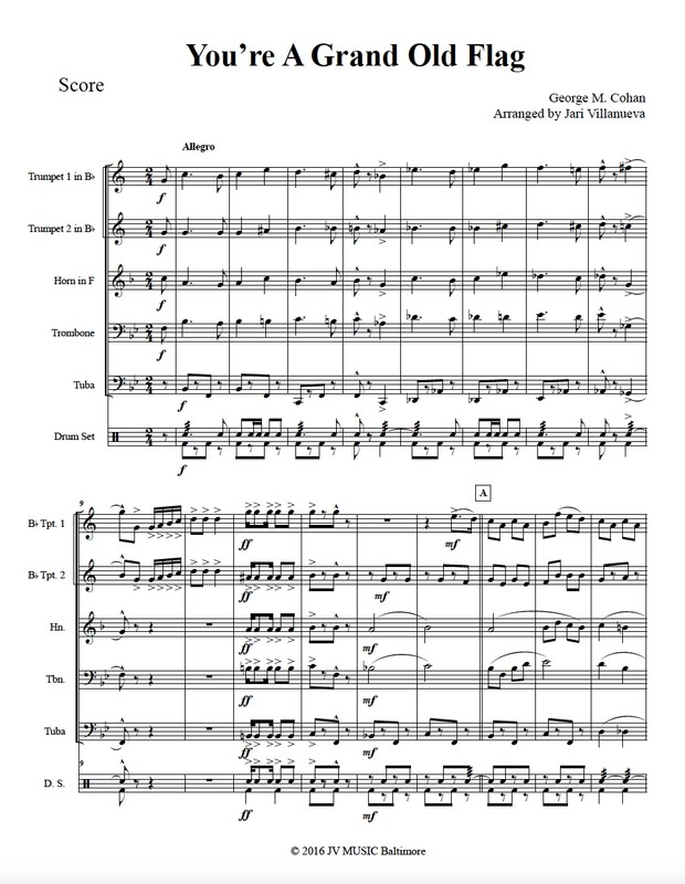 You're A Grand Old Flag Brass Quintet