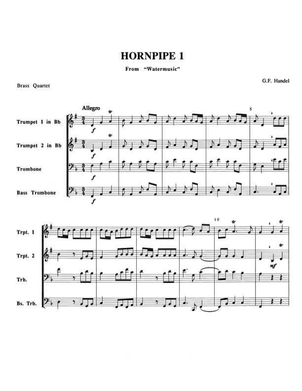 Hornpipe I from The Watermusic
