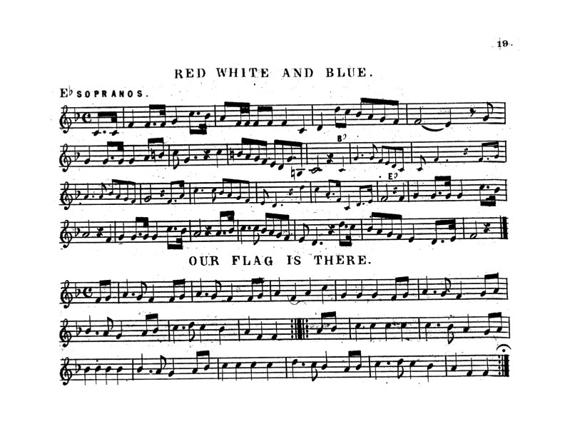 Red White and Blue and Our Flag is There Squire's Cornet Band Olio
