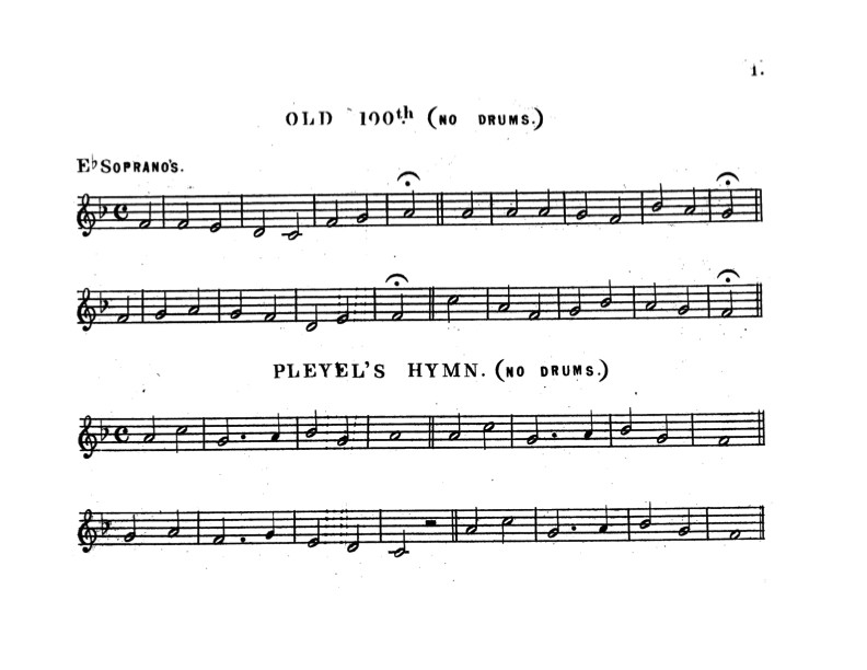 Old Hundredth and Pleyel's Hymn Squire's Cornet Band Olio