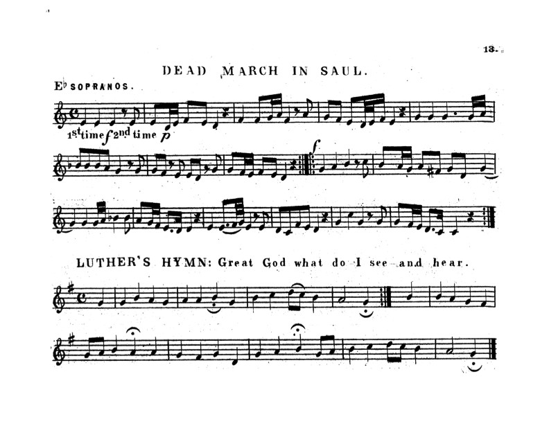 Dead March in Saul and Luther's Hymn Squire's Cornet Band Olio