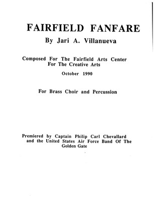Fairfield Fanfare for brass and percussion